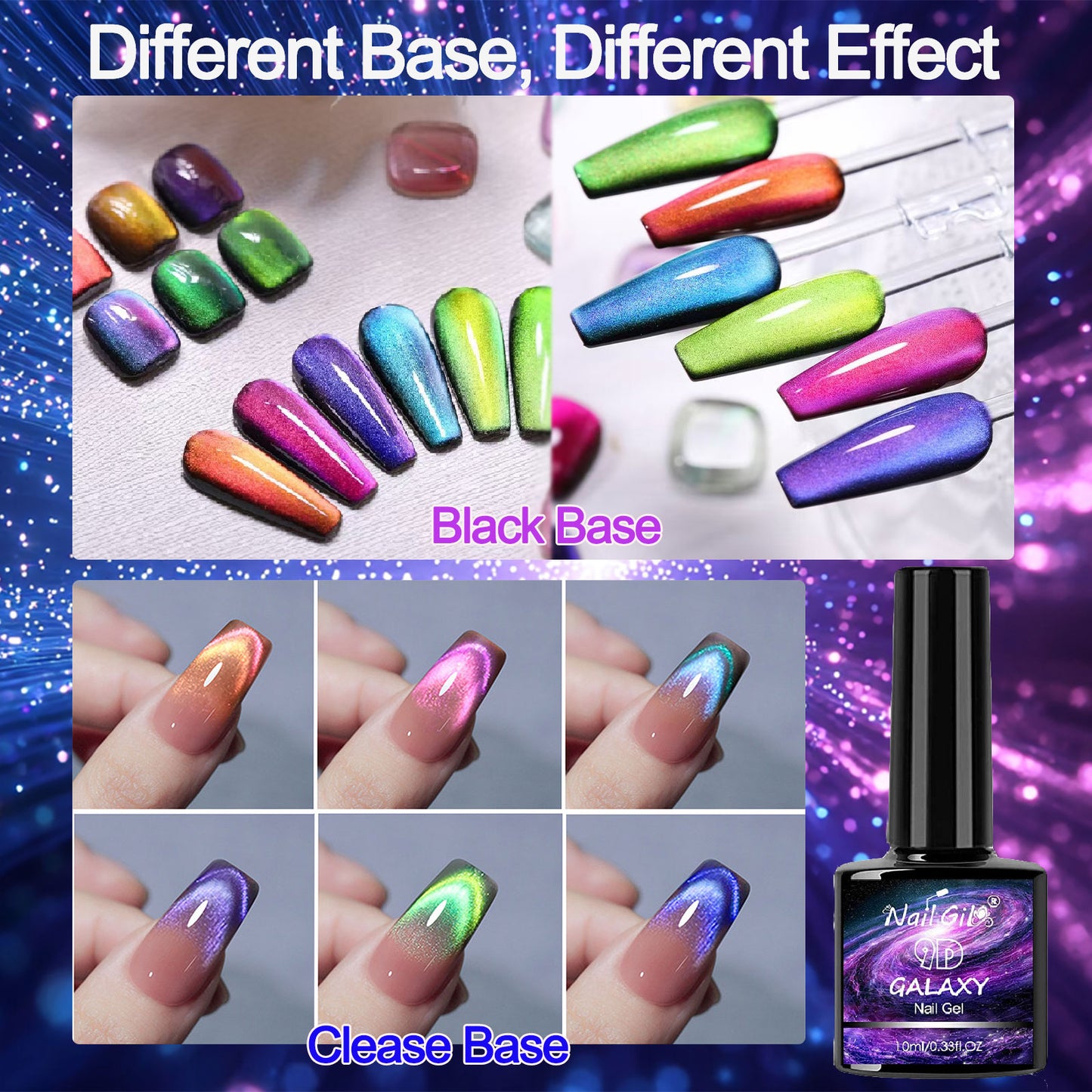 NAILGIL 9D Glass Cat Eye Set-8PCS